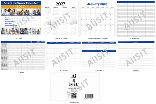 Aiisit  Healthcare Calendar Book (Each)