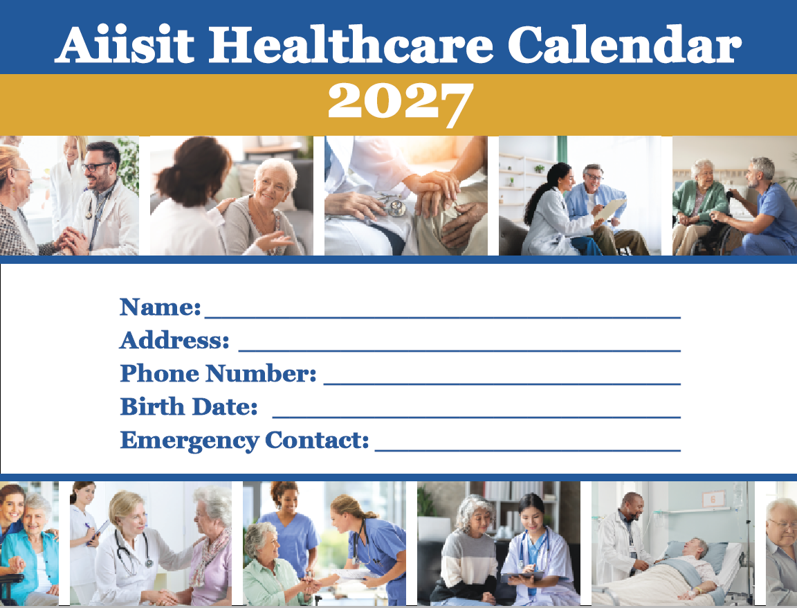 🩷 Aiisit Healthcare Calendar 2026 (Bulk With No Logo, With Plastic Cover)