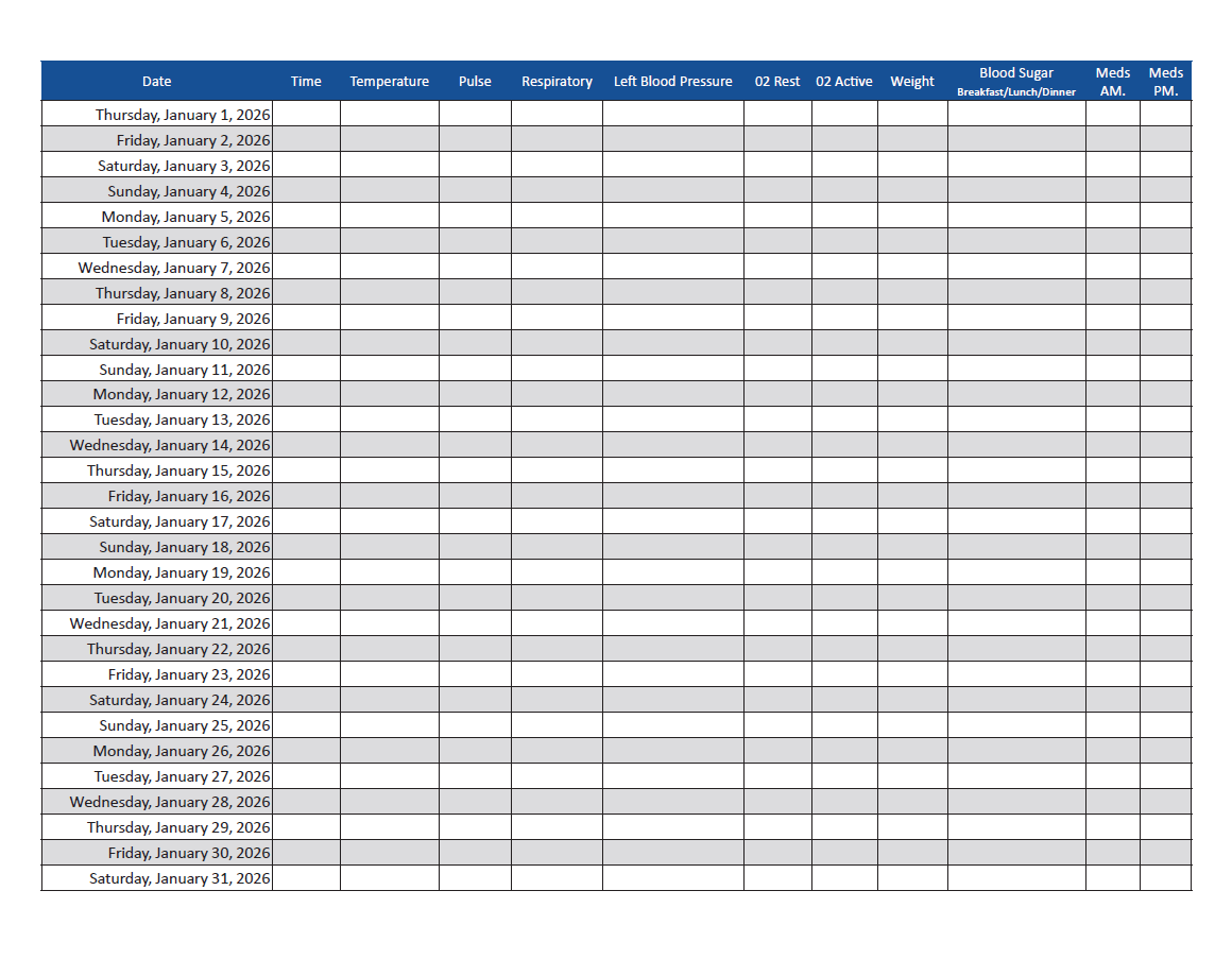 Aiisit  Healthcare Calendar Book (Each)